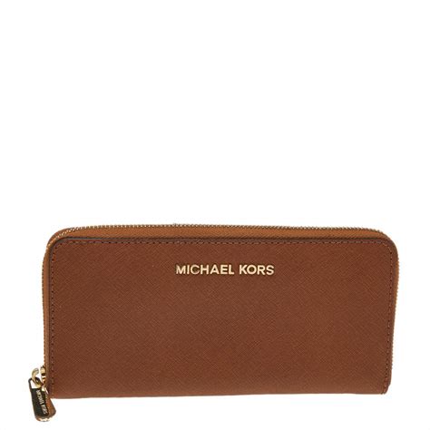 michael kors wallet brown leather.